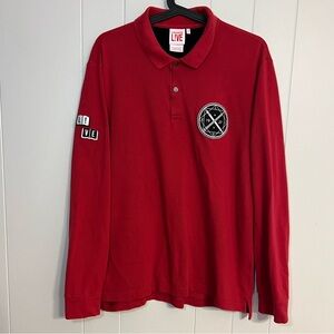 Lacoste Live Red Long Sleeve Polo Size 6‎ = US XL